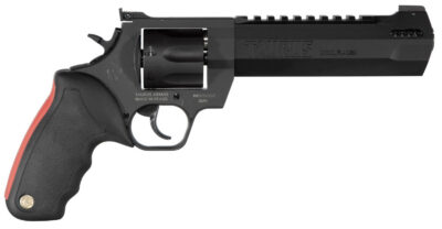 Taurus 2357061RH Raging Hunter  357 Mag 7rd 6.75″ Matte Black Oxide Steel Black Rubber with Integrated Red Cushion Insert  Grip