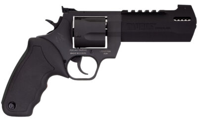 Taurus 2454051RH Raging Hunter  454 Casull 5rd 5.12″ Matte Black Oxide Steel Black Rubber with Integrated Red Cushion Insert Grip