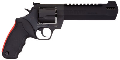Taurus 2454061RH Raging Hunter  454 Casull 5rd 6.75″ Matte Black Oxide Steel Black Rubber with Integrated Red Cushion Insert Grip