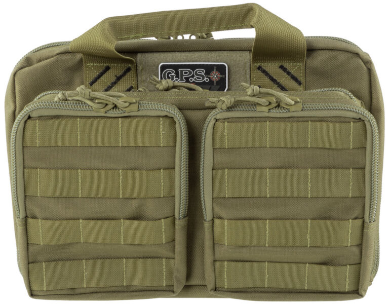 GPS Bags T1312PCT Tactical Quad +2 Tan 1000D Polyester with YKK Lockable Zippers, 8 Mag Pockets, 2 Ammo Front Pockets, Visual ID Storage System & Holds Up To 6 Handguns