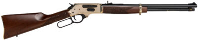 Henry H0243855 Side Gate  Full Size 38-55 Win 5+1 20″ Blued Steel Barrel, Polished Brass Receiver, American Walnut Stock Right Hand
