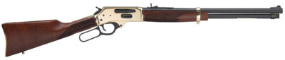 Henry H0243030 Side Gate  Full Size 30-30 Win 5+1 20″ Blued Steel Barrel, Polished Brass Receiver, American Walnut Stock Right Hand