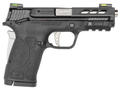 Smith & Wesson 12718 Performance Center M&P Shield EZ M2.0 380 ACP 3.80″ 8+1 Matte Black Black Armornite Stainless Steel Slide Black Polymer Grip Silver Colored Accents