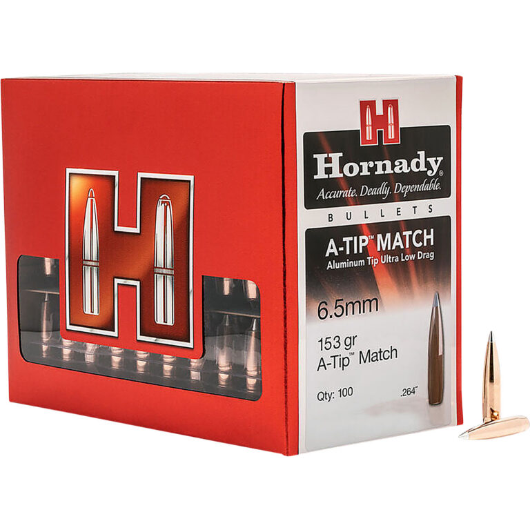 A-TIP MATCH 6.5MM (0.264'') ALUMINUM TIPPED RIFLE BULLETS A-TIP MATCH 6.5MM (0.264'')153GR A-TIP 100/BOX