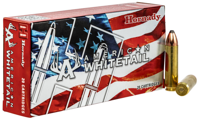 AMERICAN WHITETAIL® 450 BUSHMASTER INTERLOCK® JSP RIFLE AMMO AMERICAN WHITETAIL 450 BUSHMASTER 245GR INTERLOCK JSP 20/BOX