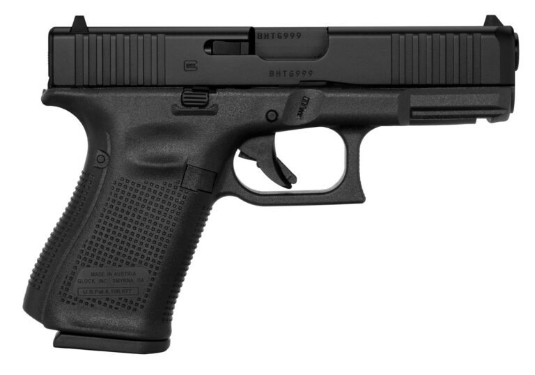 Glock PA195S201 G19 Gen5 9mm Luger 4.02" 10+1 Black Interchangeable Backstrap Bl