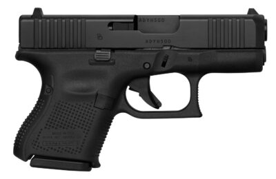 Glock UA265S201 G26 Gen5 Sub-Compact 9mm Luger 10+1 3.43″ Black GMB Barrel, Black nDLC Serrated Slide, Black Polymer Frame, Black Textured w/Interchangeable Backstrap Grip, Ambidextrous, USA Made