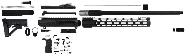 TacFire SSRK6.5CRDLPK20BN AR Rifle Build Kit with Lower Parts Kit Black Nitride