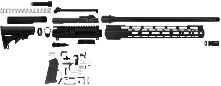 TacFire SSRK45ACPLPK AR Rifle Build Kit 45 ACP with Lower Parts Kit Aluminum Bla