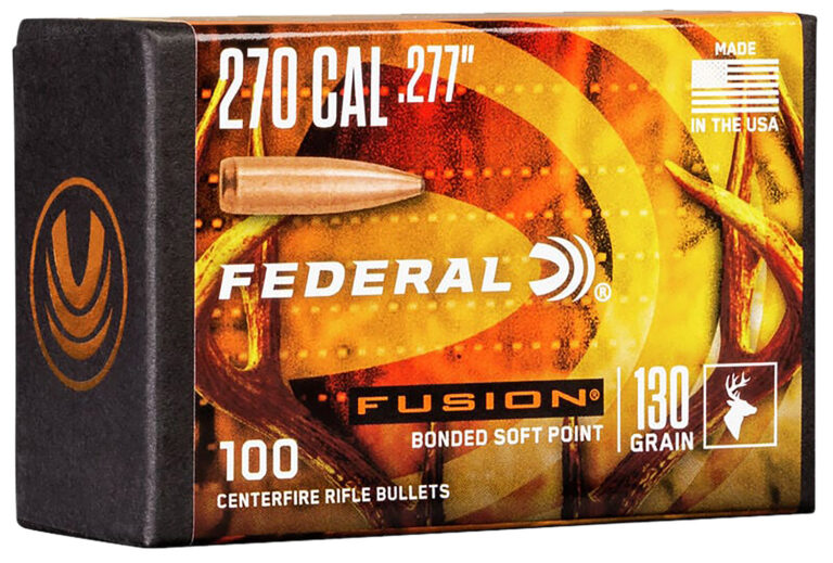 Federal FB277F2 Fusion Component 270 Win .277 130 gr Fusion Soft Point 100 Per Box/ 4 Case