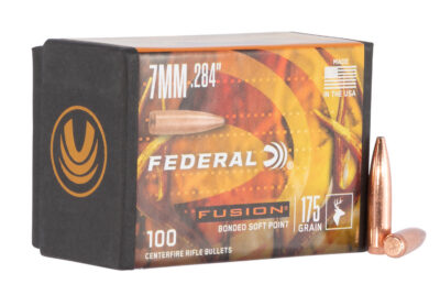 Federal FB284F4 Fusion Component  7mm .284 175 gr Fusion Soft Point 100 Per Box/ 4 Case