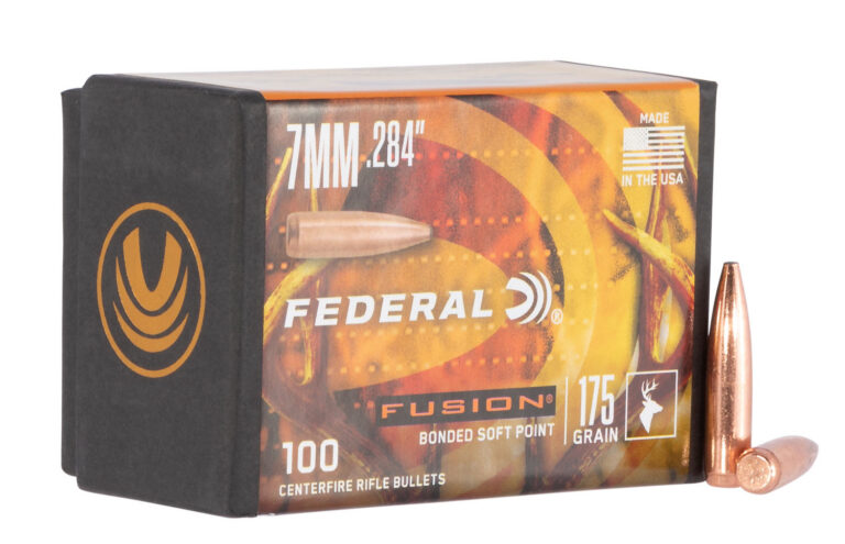 Federal FB284F4 Fusion Component 7mm .284 175 gr Fusion Soft Point 100 Per Box/ 4 Case