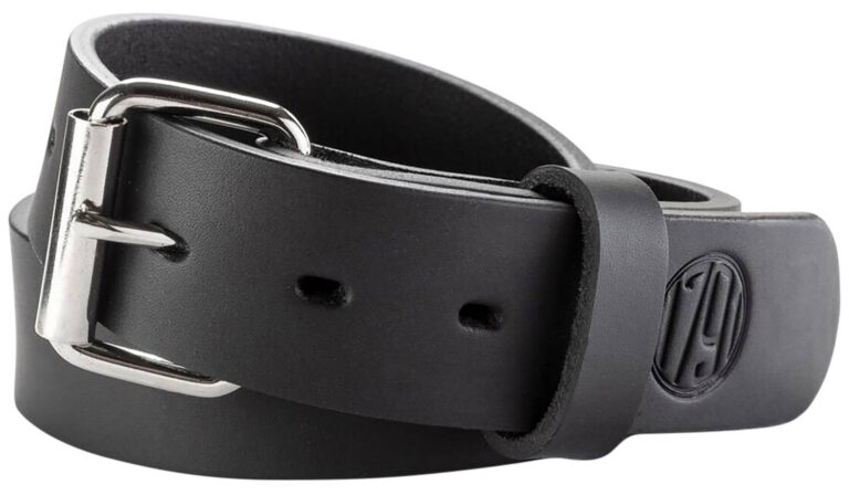 1791 Gunleather BLT013842SBLA 01 Gun Belt Stealth Black Leather 38/42 1.50" Wide Buckle Closure