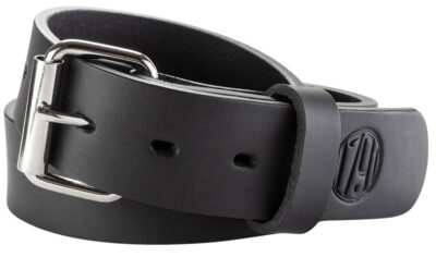 1791 Gunleather BLT014044SBLA 01  Gun Belt Stealth Black Leather 40/44 1.50″ Wide Buckle Closure