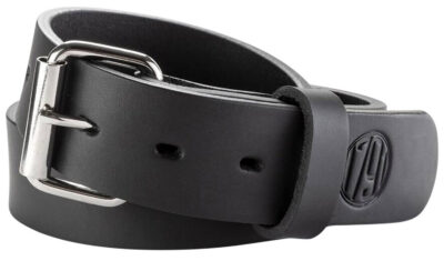 1791 Gunleather BLT014246SBLA 01  Gun Belt Stealth Black Leather 42/46 1.50″ Wide Buckle Closure