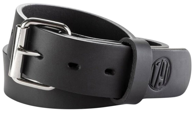 1791 Gunleather BLT014246SBLA 01 Gun Belt Stealth Black Leather 42/46 1.50" Wide Buckle Closure