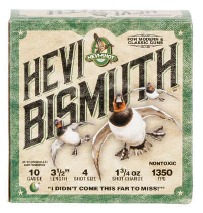 HEVI-Shot HS15504 HEVI-Bismuth  10Gauge 3.50″ 1 3/4oz Bismuth 4Shot 25 Per Box/10 Case
