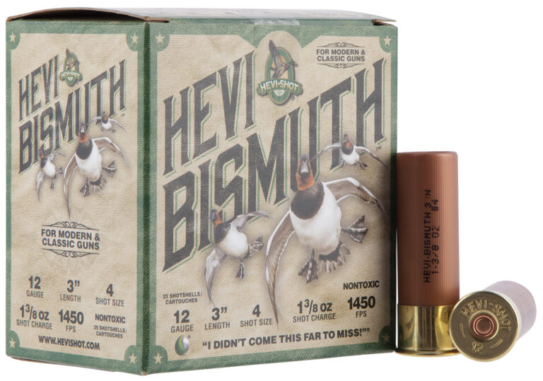 Hevishot 14004 Hevi-Bismuth Waterfowl 12 Gauge 3" 1 3/8 oz 4 Shot 25 Bx/ 10 Cs