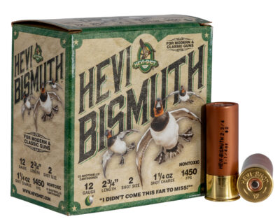 HEVI-Shot HS14702 HEVI-Bismuth  12Gauge 2.75″ 1 1/4oz Bismuth 2Shot 25 Per Box/10 Case