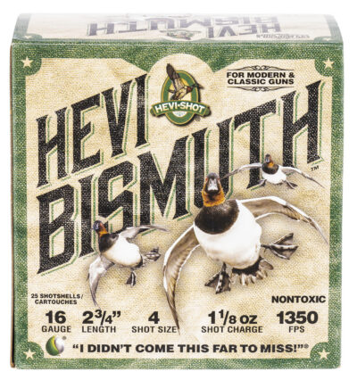 HEVI-Shot HS16704 HEVI-Bismuth  16Gauge 2.75″ 1 1/8oz Bismuth 4Shot 25 Per Box/10 Case