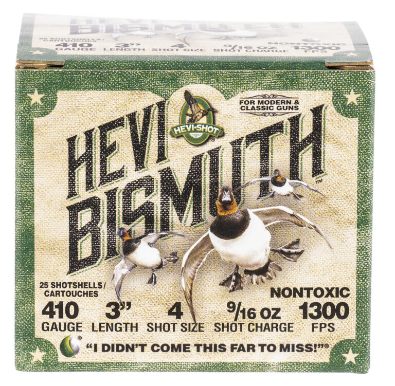 HEVI-Shot HS19004 HEVI-Bismuth  410Gauge 3" 9/16oz Bismuth 4Shot 25 Per Box/10 Case
