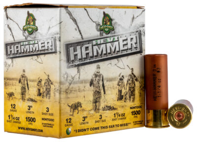 HEVI-Shot HS28003 HEVI-Hammer  12Gauge 3″ 1 1/4oz 3Shot 25 Per Box/10 Case