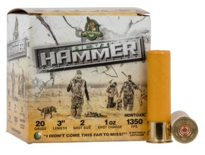 HEVI-Shot HS29002 HEVI-Hammer  20Gauge 3″ 1oz 2Shot 25 Per Box/10 Case