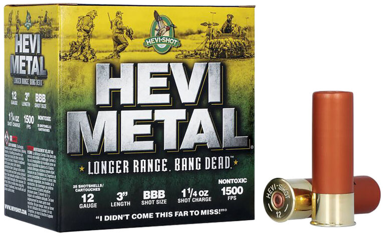 Hevishot 38008 Hevi-Metal Longer Range 12 Gauge 3" 1 1/4 oz BBB Shot 25 Bx/ 10 C