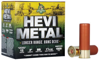 HEVI-Metal HS38088 HEVI-Metal Longer Range 12Gauge 3″ 1 1/4oz BBShot 25 Per Box/10 Case