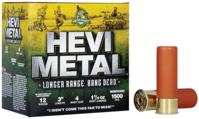 Hevishot 38004 Hevi-Metal Longer Range 12 Gauge 3″ 1 1/4 oz 4 Shot 25 Bx/ 10 Cs