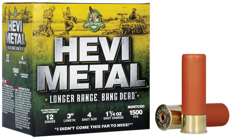Hevishot 38004 Hevi-Metal Longer Range 12 Gauge 3" 1 1/4 oz 4 Shot 25 Bx/ 10 Cs