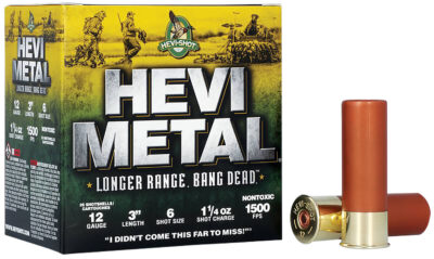 HEVI-Metal HS38006 HEVI-Metal Longer Range 12Gauge 3″ 1 1/4oz 6Shot 25 Per Box/10 Case