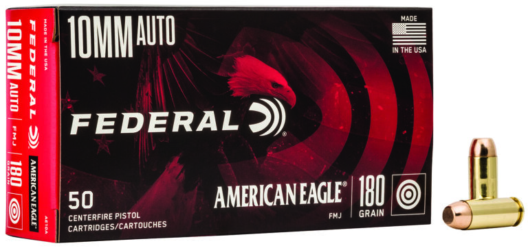 Federal AE10A American Eagle Handgun 10mmAuto 180gr Full Metal Jacket 50 Per Box/20 Case