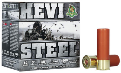 HEVI-Shot HS60088 HEVI-Steel  12Gauge 3″ 1 1/4oz BBShot 25 Per Box/10 Case