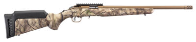 Ruger 8372 American Rimfire Standard 22 LR 10+1 18″ GoWild Camo I-M Brush Bronze