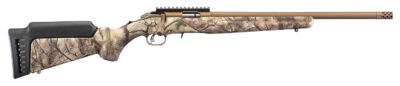 Ruger 8374 American Rimfire Standard 17 HMR 9+1 18″ GoWild Camo I-M Brush Bronze