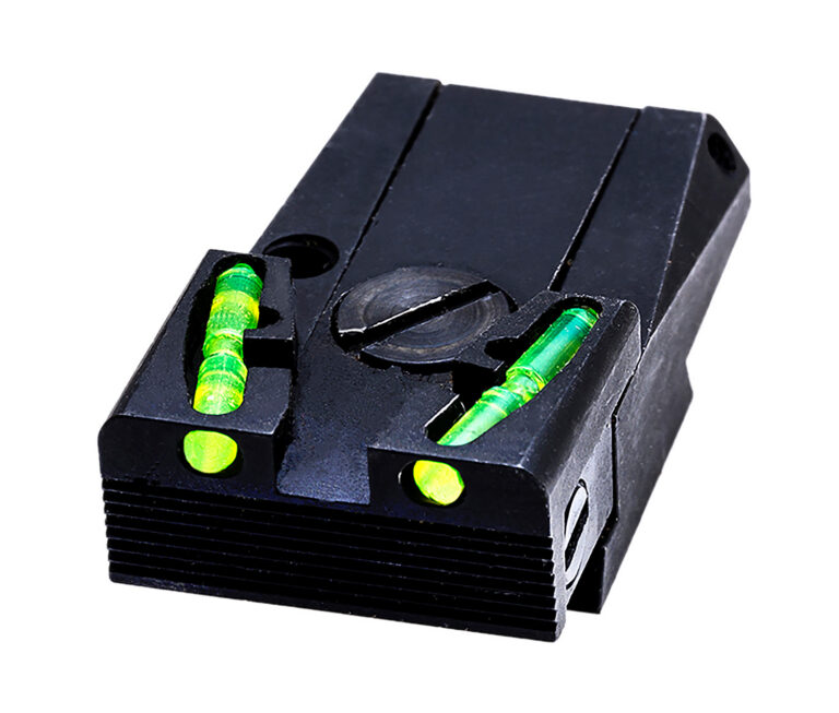HiViz MKAD211 Adjustable Rear Sight Ruger MK i, II, III & IV Green Fiber Optic