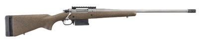 Ruger 47198 Hawkeye Long-Range Hunter Full Size 6.5 Creedmoor 5+1 22″ Matte Stainless Steel Threaded Barrel, Picatinny Rail Stainless Steel Receiver, Black Speckled Brown Adj LOP Laminate Stock