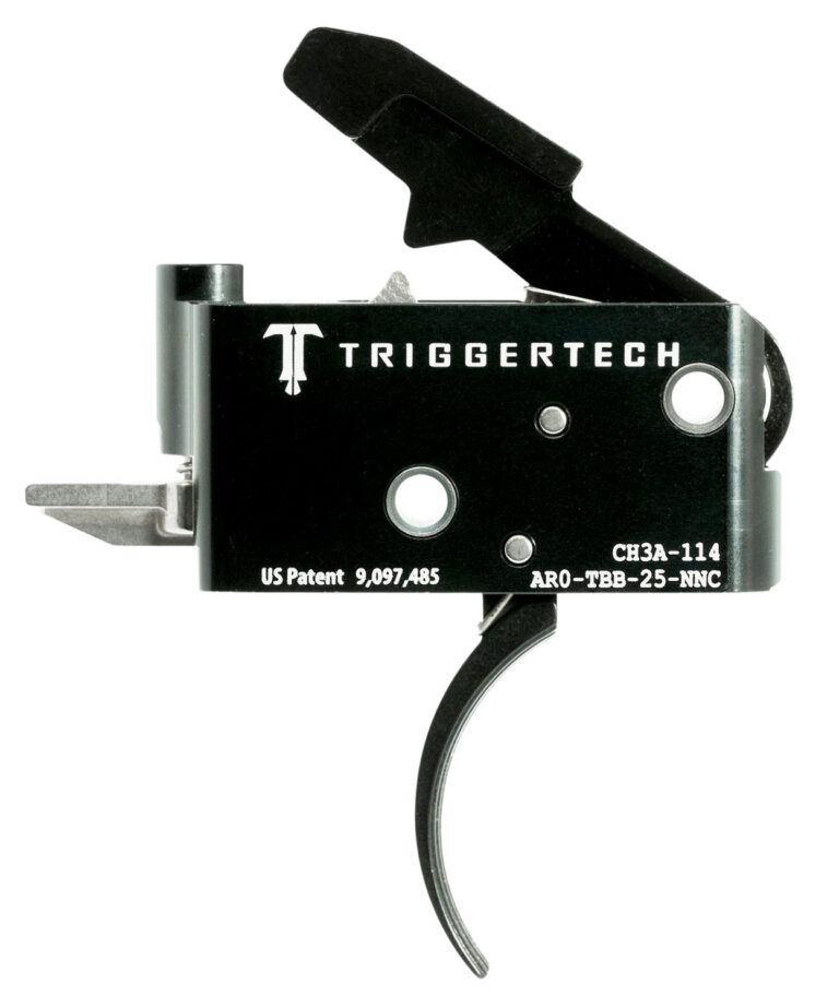 TriggerTech AROTBB25NNC Adaptable Primary AR Black Two-Stage Traditional Curved