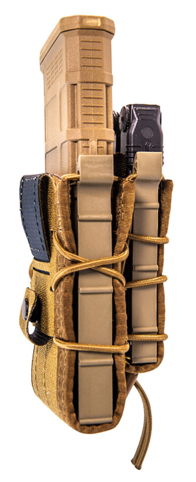 High Speed Gear 13DD10CB TACO Double Decker Mag Pouch Coyote Brown Nylon Belt Belts 2.25″ Wide Compatible w/ Rifle Compatible w/ Pistol