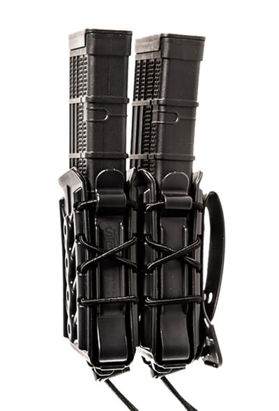 High Speed Gear 162R00BK TACO X2R Mag Pouch Double Black Polymer Belt MOLLE Belts 2″ Wide Compatible w/ Rifle