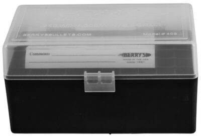 Berry’s 79314 Ammo Box  243/308Win Clear/Black Polypropylene 50rd