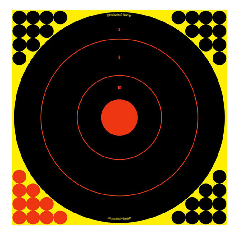 BIRCHWOOD CASEY SHOOT-N-C 17.25" BULL'S-EYE TARGET - 12-PK