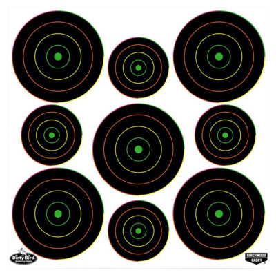 Birchwood Casey 35828 Dirty Bird  Hanging Tagboard Circle Multi 20 Pack