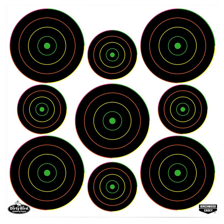 Birchwood Casey 35828 Dirty Bird Hanging Tagboard Circle Multi 20 Pack