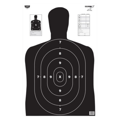 Birchwood Casey 37020 EZE-Scorer BC-27 Silhouette Paper Hanging 23″ x 35″ Black 5 Pack