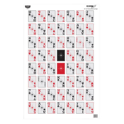 Birchwood Casey 37026 EZE-Scorer 52-Card Shoot-Up Paper 23″ x 35″ 52 Playing Car