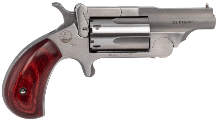 NAA 22MCR Ranger II  22 LR,22 Mag 5rd 1.63" Stainless Rosewood Bird's Head