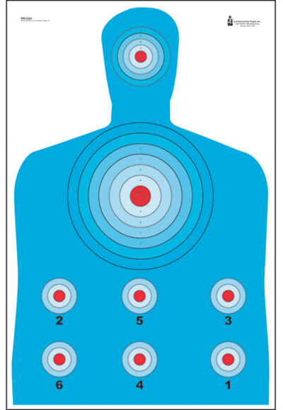 Action Target PRCQ1100 Qualification High Visibility Fluorescent Silhouette Paper 23″ x 35″ Blue/Red 100 Per Box