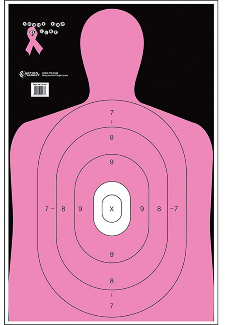 ACTION TARGET INC B27ENPT100 B-27E Shoot for the Cure Paper 23" x 35" Silhouette